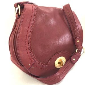 SIGRID Olsen Leather Saddle Bag Crossbody